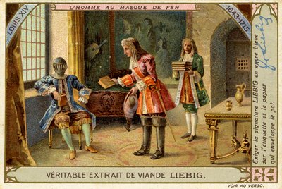 Mannen med järnmasken, Ludvig XIV:s regeringstid, Liebig-kortet av French School