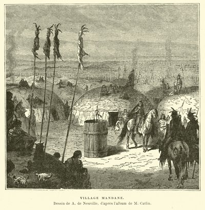 Mandan by, Nordamerika av French School
