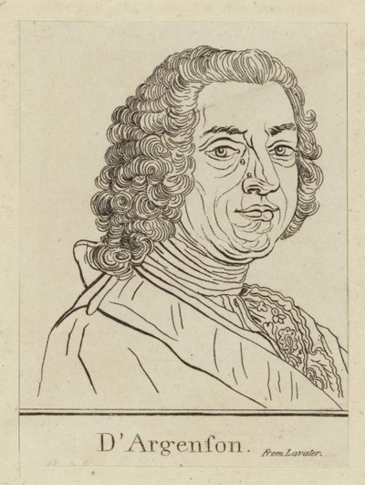 Marc-Pierre de Voyer de Paulmy dArgenson, fransk statsman av French School