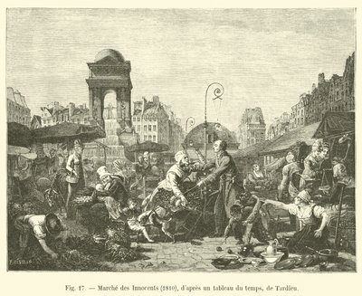 De oskyldigas mars, 1810, från en dåtida målning, av Tardieu av French School