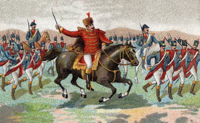 Marechal Joachim Murat vid slaget vid Iena (Tyskland, 14 oktober av French School