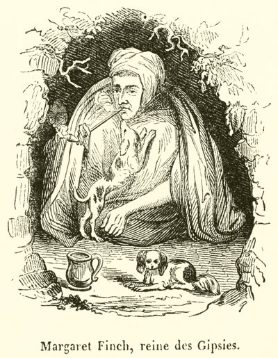 Margaret Finch, zigenarnas drottning (gravyr) av French School