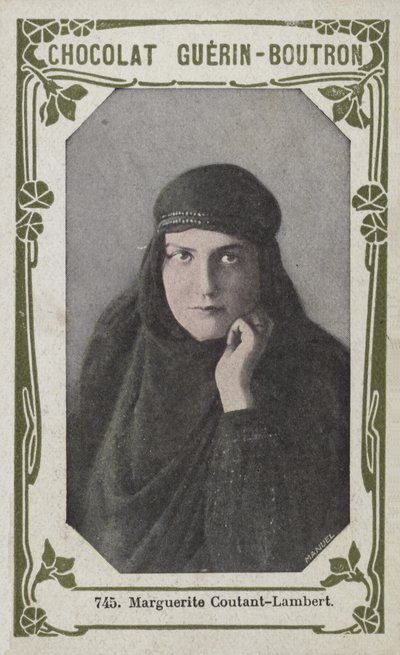 Marguerite Coutant-Lambert (färgad bild) av French School