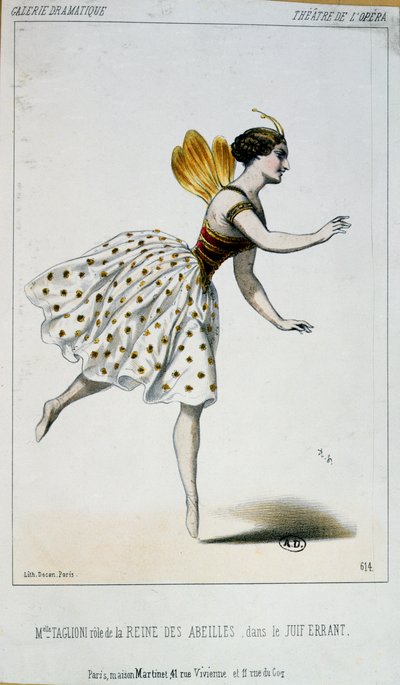 Maria Taglioni (1804-84) som bidrottning i Le Juif villfaren av Jacques Fromental Halevy (1799-1862) c.1852 av French School