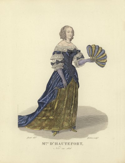 Marie de Hautefort, favorit hos kung Ludvig XIII av Frankrike av French School