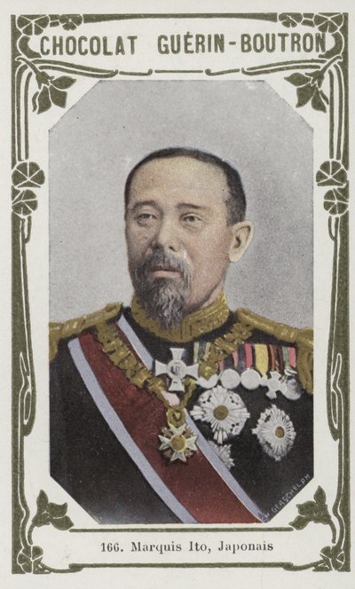 Marquis Ito, japansk (färgad bild) av French School