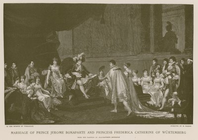 Giftermål mellan Prins Jerome Bonaparte och prinsessan Frederica Catherine av Würtemberg av French School