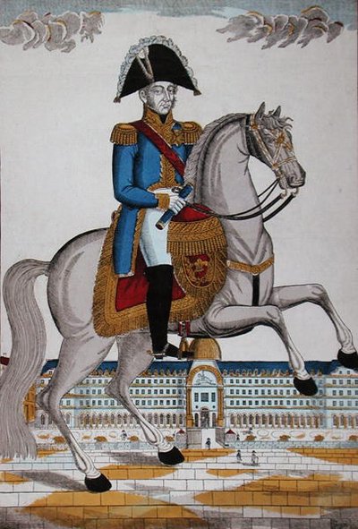 Marskalk av Frankrike i paraddräkt (färg litho) av French School