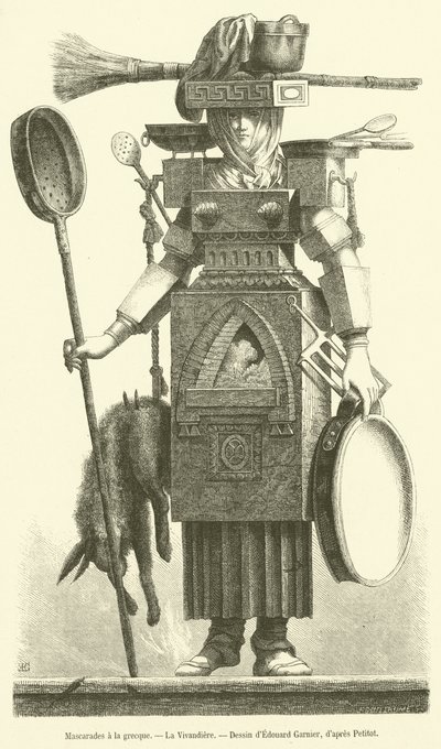 Grekiska maskerader, La Vivandiere (gravyr) av French School