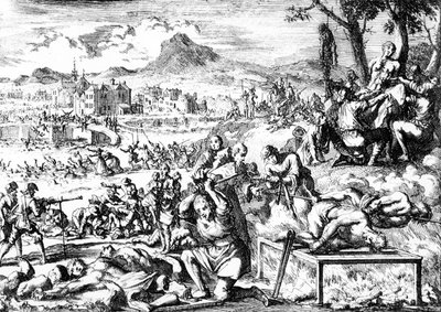 Massaker på Irland 1644, c.1685 av French School