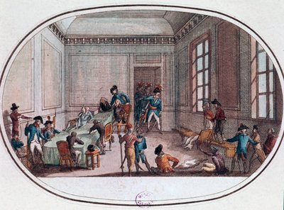 Maximilien de Robespierre skadad i förkammaren till Comite de Salut Public av French School