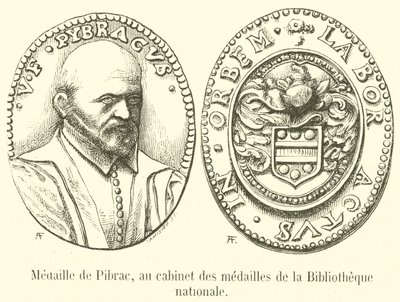 Pibrac-medalj, i Nationalbibliotekets medaljskåp (gravyr) av French School