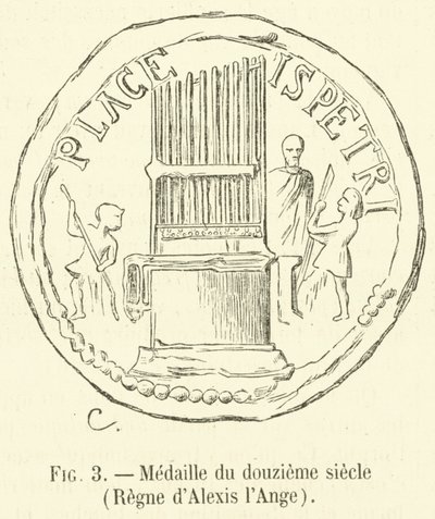 Medalj från det tolfte århundradet, Reign of Alexis the Angel (gravyr) av French School