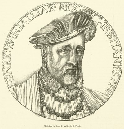 Medallion de Henri II (gravyr) av French School