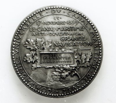 Medalj till minne av öppnandet av Suezkanalen den 17 november 1869 (metall) av French School