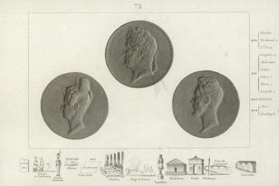 Medaljong av Louis Philippe I av Frankrike av French School