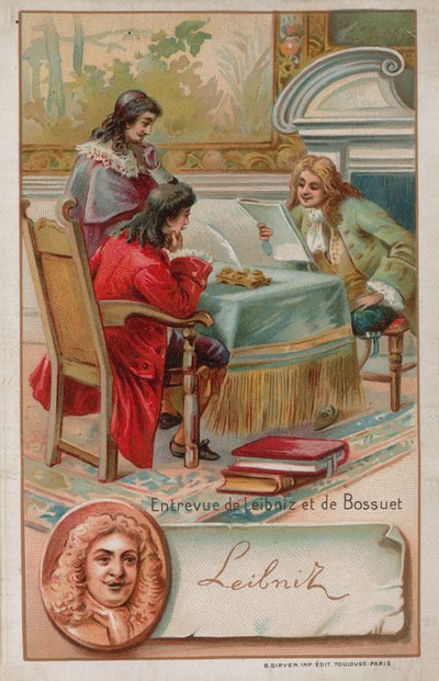 Möte mellan Leibniz och Bossuet av French School