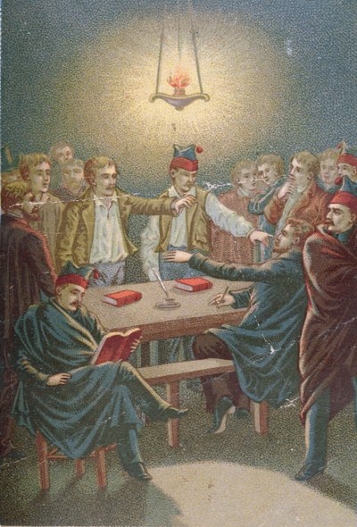 Carbonariernas möte, ca 1815-30 av French School