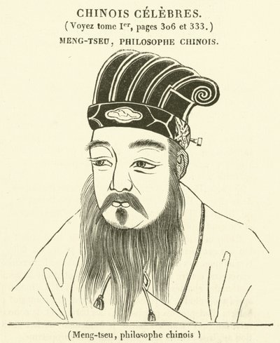 Meng-tzu, kinesisk filosof (gravyr) av French School