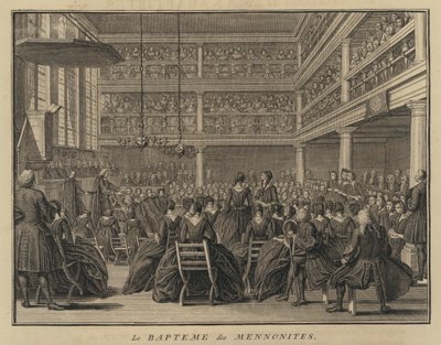 Mennonitdopceremoni (gravyr) av French School
