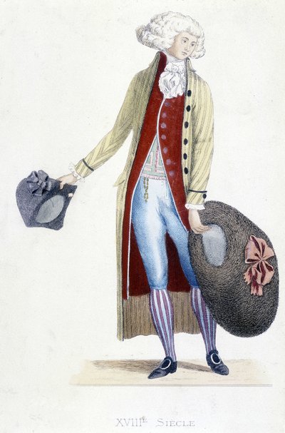 Herrdräkt i Frankrike 1782. av French School