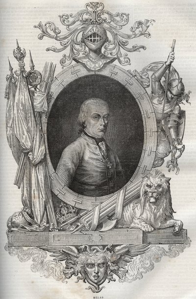 Michael Friedrich Benedikt baron von MELAS (1729-1806), fältmarschal - - New National Encyclopedia av Maurice La Charest - 1870 - av French School