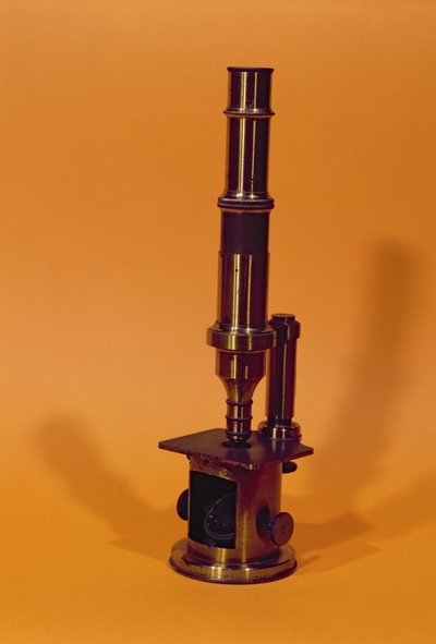 Mikroskop tillhörande Louis Pasteur (1811-95) (metall) av French School