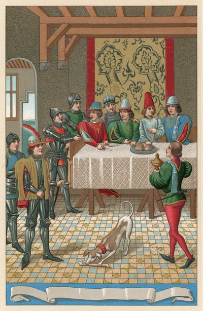 Medeltidsdräkt av French School