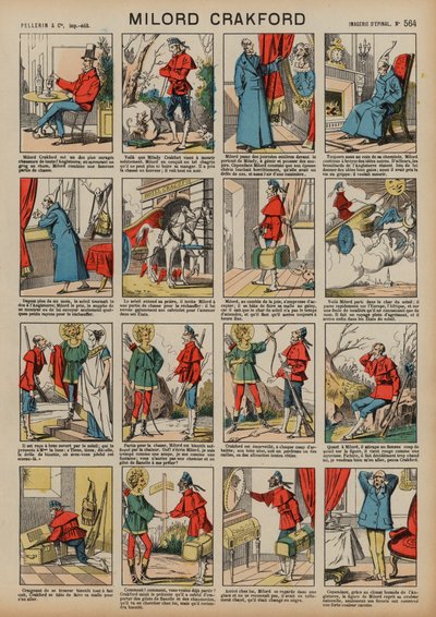 Milord Crakford (färgad gravyr) av French School