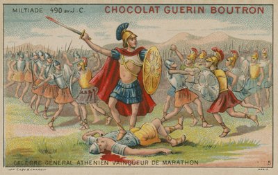 Miltiades, atensk general och segrare i slaget vid Marathon, 490 f.Kr av French School