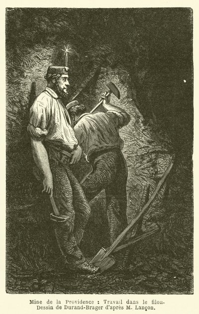 Mine of Providence, Arbeta i sömmen (gravyr) av French School