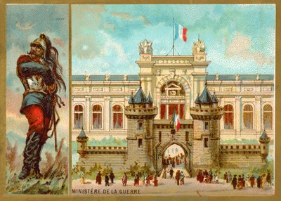 Krigsministeriet, Paris (chromolitho) av French School