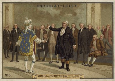 Mirabeau vid nationalförsamlingen den 23 juni 1789 av French School