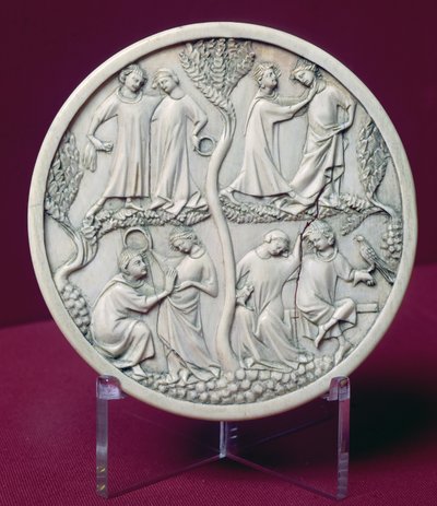Spegelfodral föreställande höviska scener, ca 1320-30 (se även 170247) av French School