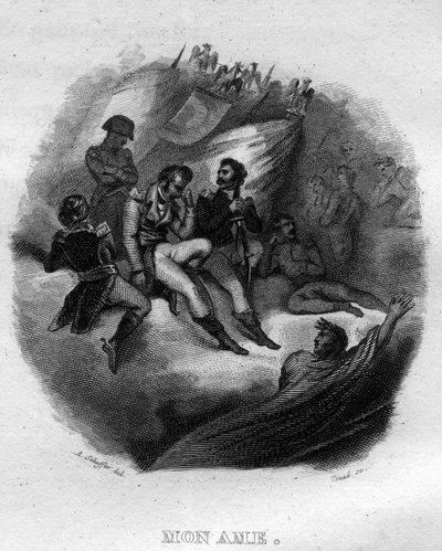 Mon soul Chanson de Beranger i "" Oeuvres completes"" (1834) av Pierre Jean de Beranger (1780-1857), fransk poet och låtskrivare. av French School