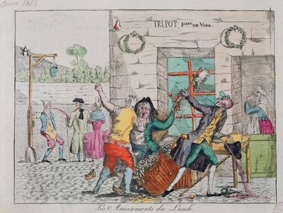 Måndagars nöjen vid ett dricksdyk, tidigt 1800-tal av French School