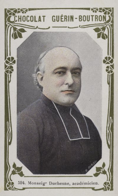 Monseigneur Duchesne, academicien (färgad bild) av French School