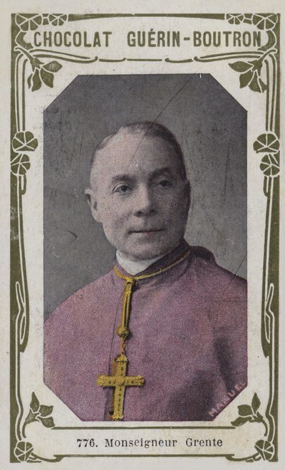 Monseigneur Grente (färgad bild) av French School