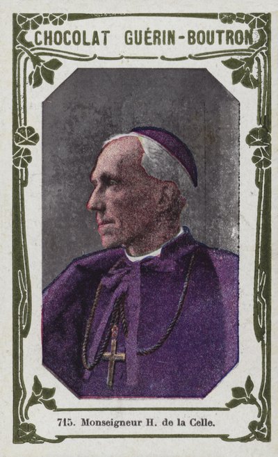 Monsignor H de la Celle (färgat foto) av French School