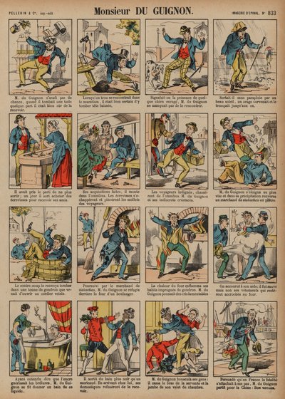 Monsieur de Guignon (färgad gravyr) av French School