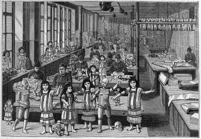 Montreuil dockfabrik 1888. av French School