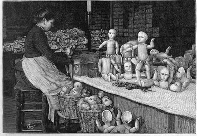 Montreuil dockfabrik 1888. av French School