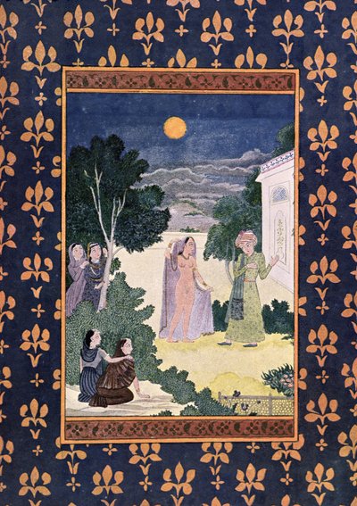 Skönhetens måne, illustration för The Arabian Nights, 1895 (färggravyr) av French School