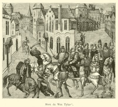 Mort de Wat Tyler (gravyr) av French School
