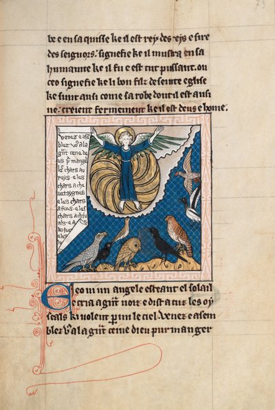 Ms65 f73r, Commentary on the Apocalypse of St John, sent 1200-tal (penna & bläck och tempera på veläng) av French School