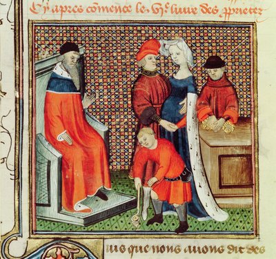 Ms.Fr.22531 The Ages of Man från The Book of the Properties of Things av Barthelemy lAnglais av French School