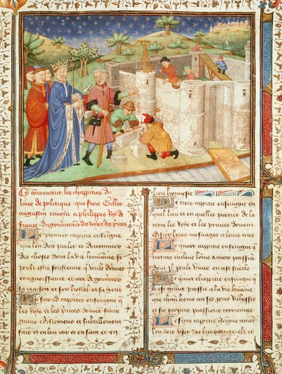 Ms 1015 fol.1 Illustration från Government of Kings and Princes av French School