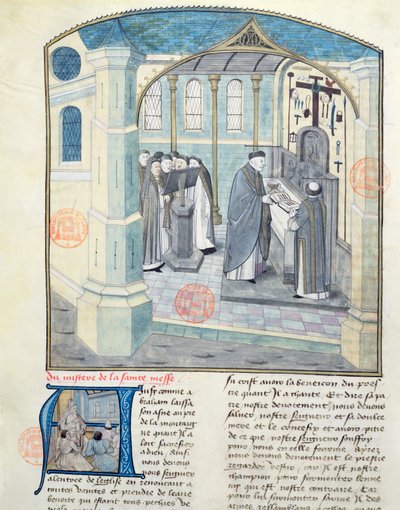 Ms 1560 Den heliga mässans mysterium, från Fleur des Histoires av French School