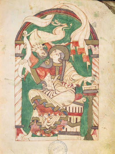 Ms 24 fol.53 St. Mark, från ett evangelium från Corbie Abbey av French School