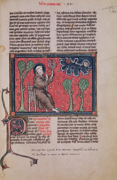 Ms 320 Fol.192 The Heavens, från De Natura rerum av Thomas van Cantimpre (1201-72) av French School